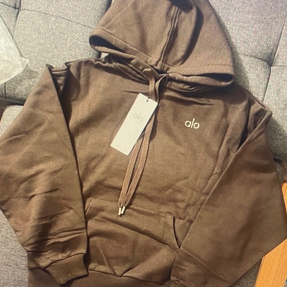 ALO Yoga Men's Chocolate Brown Hoodie - Picture 2 of 5